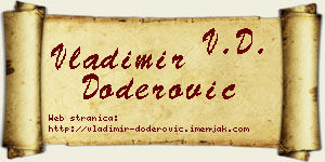 Vladimir Doderović vizit kartica